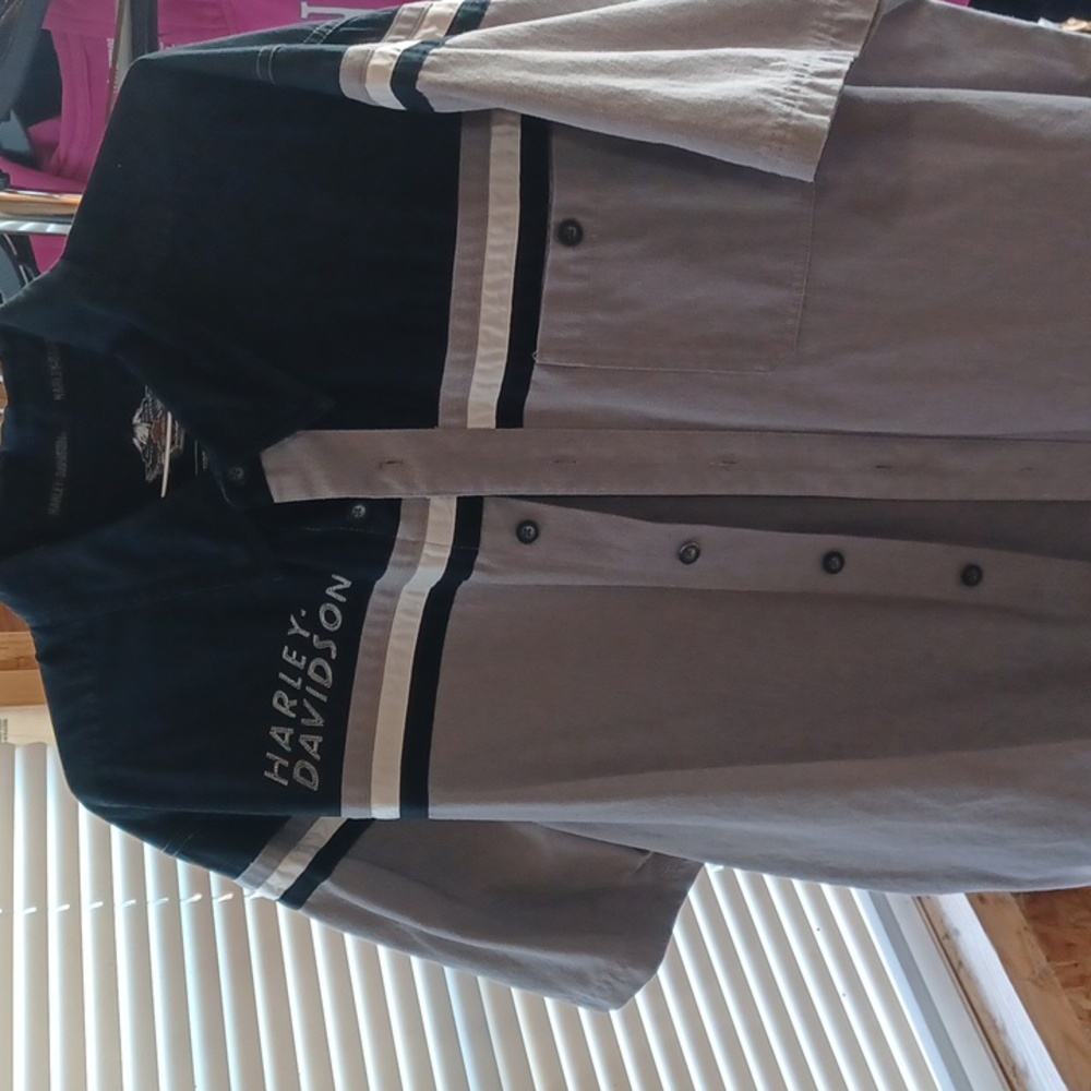 Mens 2XL Harley Davidson Button Down Shirt